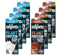 8 x 1L Alpro Plant Soya Protein Drink Chocolate Flavour Gluten Free