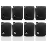 8 x 20L JERRY CAN - UN Approved Stackable Bottle Container + Tamper Evident Cap | Perfect for Storage of Water Liquids BLACK