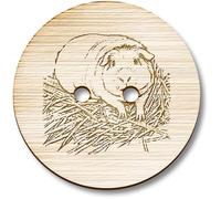 8 x 23mm 'Guinea Pig' Round Wooden Buttons (BT00124872)