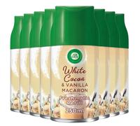 (8 x 250ml) Air Wick White Cocoa & Vanilla Macaron Freshmatic Autospray Twin Refill 2x250ml