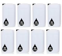 8 x 25L Plastic JERRY CAN for Water & Chemicals - UN Certified, Food Grade, Stackable with Tamper-Evident Cap, Ideal for Outdoor, Camping, Emergency, and Industrial Use
