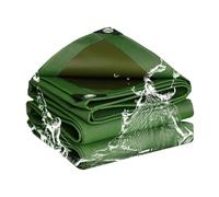 8' x 26' Heavy-Duty Waterproof Canvas Tarp - 25 Mil Thick, UV Resistant, Rustproof Grommets, Ideal for Outdoor Camping, Multipurpose Protective Cover, Heavy-Duty Drop Cloth.