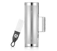 8" x 3" Metal Guiro Shaker Stainless Steel Guiro Instruments with Scraper Musical Instruments Latin Percussion Instrument for Live Performance