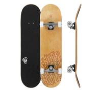 8" x 32" Enuff Three Tier Reloaded - Natural - Complete Skateboard - 7 Ply Maple Deck and Premium Components: Decade Pro Trucks, 53mm XX Wheels, ABEC-7 Chrome Bearings, Skull Icon Grip Tape