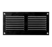 8" x 4" Inch / 200 x 100 mm Black Air Vent Cover - Steel Return Air Grilles - for Ceiling and Sidewall - HVAC - with Insect Protection Screen (7.87 x 3.93 inch, Black)