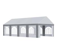 8 x 4m Party Tent, Marquee Gazebo with Sides, Eight Windows and Double Doors