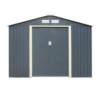 8 x 6 Double Door Metal Apex Shed (Dark Grey) Cheshire Dark Grey One Size