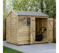 8 x 6 Forest 4Life Reverse Apex Shed with Double Doors 25yr Guarantee