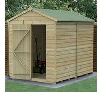 8 x 6 Forest Beckwood Apex Shed Shiplap Windowless 25yr Guarantee With Installation