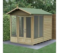 8 x 6 Forest Beckwood Apex Summerhouse with Double Doors - 25yr Guarantee With Installation