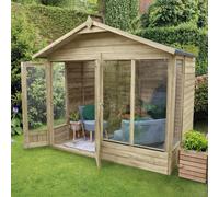 8 x 6 Forest BeckwoodShiplap Apex Summerhouse with Double Doors - 25yr Guarantee