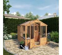 Mercia 8X6 Shiplap Dip Treated Combi Shed / Greenhouse One Colour