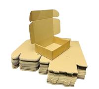 8 x 6 x 2.5 Inch Small Cardboard Postal Boxes | Brown Kraft Shipping Boxes, Flat Pack Easy Assembly | Strong Mailing Cartons for E-commerce, Packaging & Storage | Pack of 50