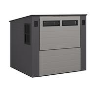 8 x 7 Cabana Entertainment Shed & Bar - Resin - L222 x W250 x H226 cm - Cool Grey
