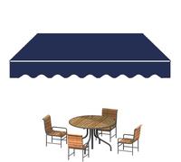8' x 7' Manual Retractable Patio ning Replacement Fabric Dark Blue Sun e Cover for & Doors Weather Resint at Perfect for Outdoor Use (13x10ft400x300cm)