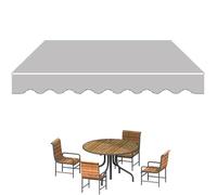 8' x 7' Manual Retractable Patio ning Replacement Fabric Sun e Cover for Window & Door Light Gray Weather-Resint Easy Inll 10x5ft/300x150cm