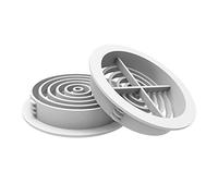 8 x 70mm White Plastic Round Soffit Air Vents/Upvc Push in Roof Disc/Fascia