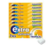 8 x 7pcs Extra Refreshers Tropical Sugarfree Chewing Gum Handy Box