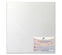 8 X 8” / 20 x 20cm Canvas Panel Stretched Blank Canvas Board Primed Artist Boards 100% Cotton for Oil Paint Acrylic Painting Mixed Media White Canvases Painting Panel (8x8 Inch - 1 Board)