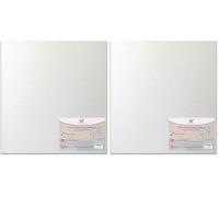 8 X 8” / 20 x 20cm Canvas Panel Stretched Blank Canvas Board Primed Artist Boards 100% Cotton for Oil Paint Acrylic Painting Mixed Media White Canvases Painting Panel (8x8 Inch - 1 Board) (Pack of 2)