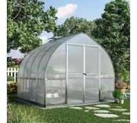 Palram Canopia Bella Aluminium Bell Shaped Greenhouse with Polycarbonate Panels - 8 x 8ft