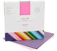 Papermania Capsule Solid Premium Cardstock, 75 Sheets, Multicoloured, 8 x 8", Colossal, Coloured Card A4 for Card Making Supplies, A4 Card for Craft Projects and Scrapbook Supplies, Craft Supplies