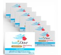 8 x 90g Dove Baby Bathing Soap - Fragrance Free Moisture, Gentle, Hypoallergenic Soap Bar for Sensitive Baby Skin