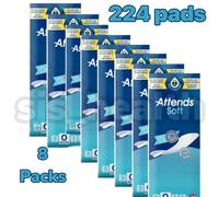 8 X Attends Soft 0 Ultra Mini (50ml) Adult Incontinence Pads Protection 224 Pads