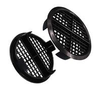 8 x Black Plastic 70mm Round Soffit Air Vents/Upvc Push Fit Eaves Disc Fascia