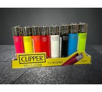 8 x Clipper Mini Micro Small Lighters Solid Style Micro Mini Refillable Lighter Assorted Colour Send Out