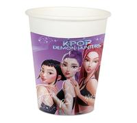 8 x Demon Hunters K-pop Paper Cups 200ml Party Decoration Birthday Drinks Table for Kids