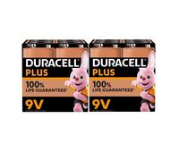 8 x Duracell 9V plus (2 blister packs of 4 batteries) 8 batteries (6LR61/MN1604)