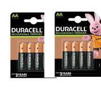 8 x Duracell AA 1300 mAh STAY CHARGE Rechargeable Batteries NiMH HR6 ACCU phone