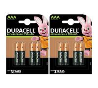 8 x Duracell AAA 750mAh NiMH Rechargeable Batteries PreCharged DECT Phone LR03