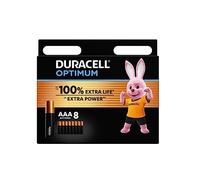 8 x Duracell AAA Optimum (1 Blister with 8 Batteries) 8 Batteries (MX2400/Mini Stilo/Micro)