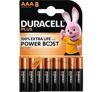 8 x Duracell AAA Plus Power Boost Up to 100% Extra Life (1 Blister with 8 Batteries) 8 AAA Batteries (LR03/MN2400)