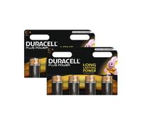 8 x Duracell C Size Plus Power MN1400 LR14 Alkaline Batteries