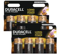 8 x Duracell D Size Plus Power MN1300 LR20 Alkaline Batteries