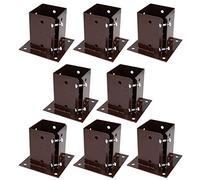 8 x Fence Post Decking Bolt Down Support Holder Clamp For Posts 100mm x 100mm