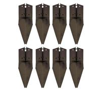 8 x Fence Repair Post Holder 75mm posts Support Drive Down Spike Clamp Grip Brown for 75mm x 75mm (3") posts, Eliza Tinsley Swiftpost, Pack of 8