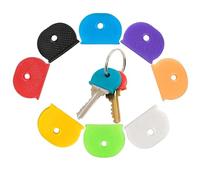 8 x Flexible Key Caps Covers - Easy to Identify Door Keys,8 Pieces in Assorted Colors - Durable Keycap Covers for Color-Coding