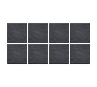 8 x Garden Slate Stomp Stone Stepping Stones Recycled Rubber 30 x 30cm