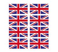 8 x Glossy Vinyl Stickers - 1cm 10mm Union Jack Small Bike Logo #0064B (As Shown.)