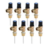 8 x Heatrae Sadia Megaflo HE Range Temperature & Pressure Relief Valve, 10 bar, 90-95°C, Compatible with Megaflo Unvented Cylinders (8 x TPRs)