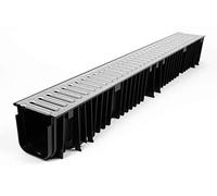 8 x Heavy Duty A15 Galvanised Channel Drainage Grating 1 metre 1m Length Clark Drain CD425 Water Rain Storm Shower Wetroom Garden Driveway