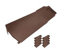 8 x Klober Contract Dry Verge Unit Pack for Gable/Apex Roof Tile Plastic End Cap - Right, Brown