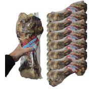 8 x Large Whole Roasted Dog Bone Treats - Natural Jumbo Dino Dog Chew - Extra Large Bone - 100% Natural Beef