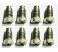 8 x LONG MALE BRAKE PIPE UNION NUTS metric brass tubing 10mm x 1.0mm Joiner