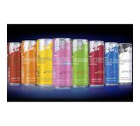 8 x Mixed Watermelon,Apricot,Tropical Fruits,Forest Fruit,Curuba & Elderflower,Ruby Edition Spiced Pear,Juneberry Energy Drink Cans PMP 250ml