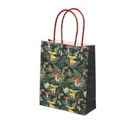 8 x Mushroom Themed Strong Gift Bags with Handles for Xmas Presents | Festive Wrapping for Adults or Kids | Woodland Forest Design | Made by Talking Tables | Height = 19cm